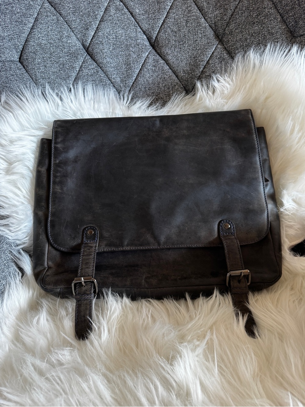 Genuine Leather Handmade Messenger Bag in Dark Brown - Classic Men’s Briefcase
